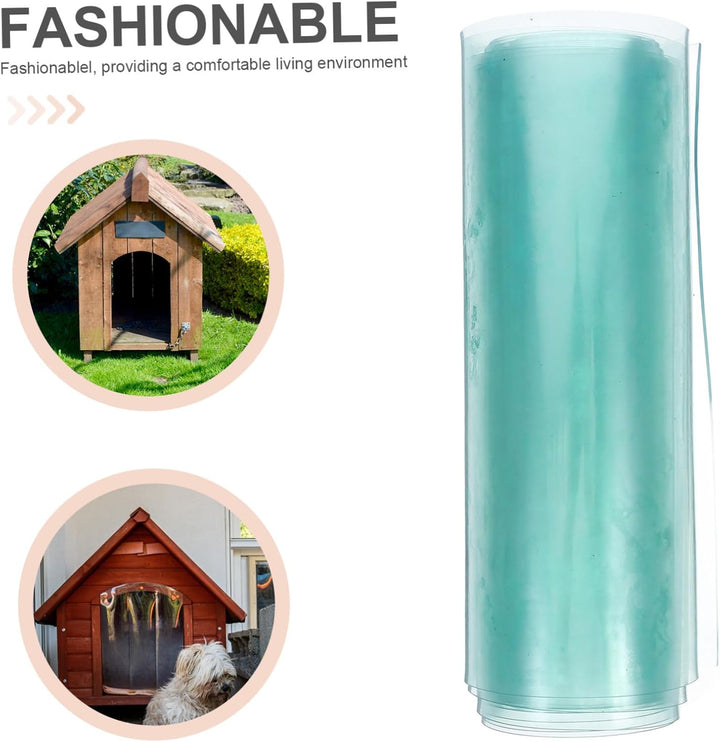 Cabilock Transparente Hundeklappe Ersatzflügel Zuschneidbare Vinyl Streifen für Hundehütte Sichere H