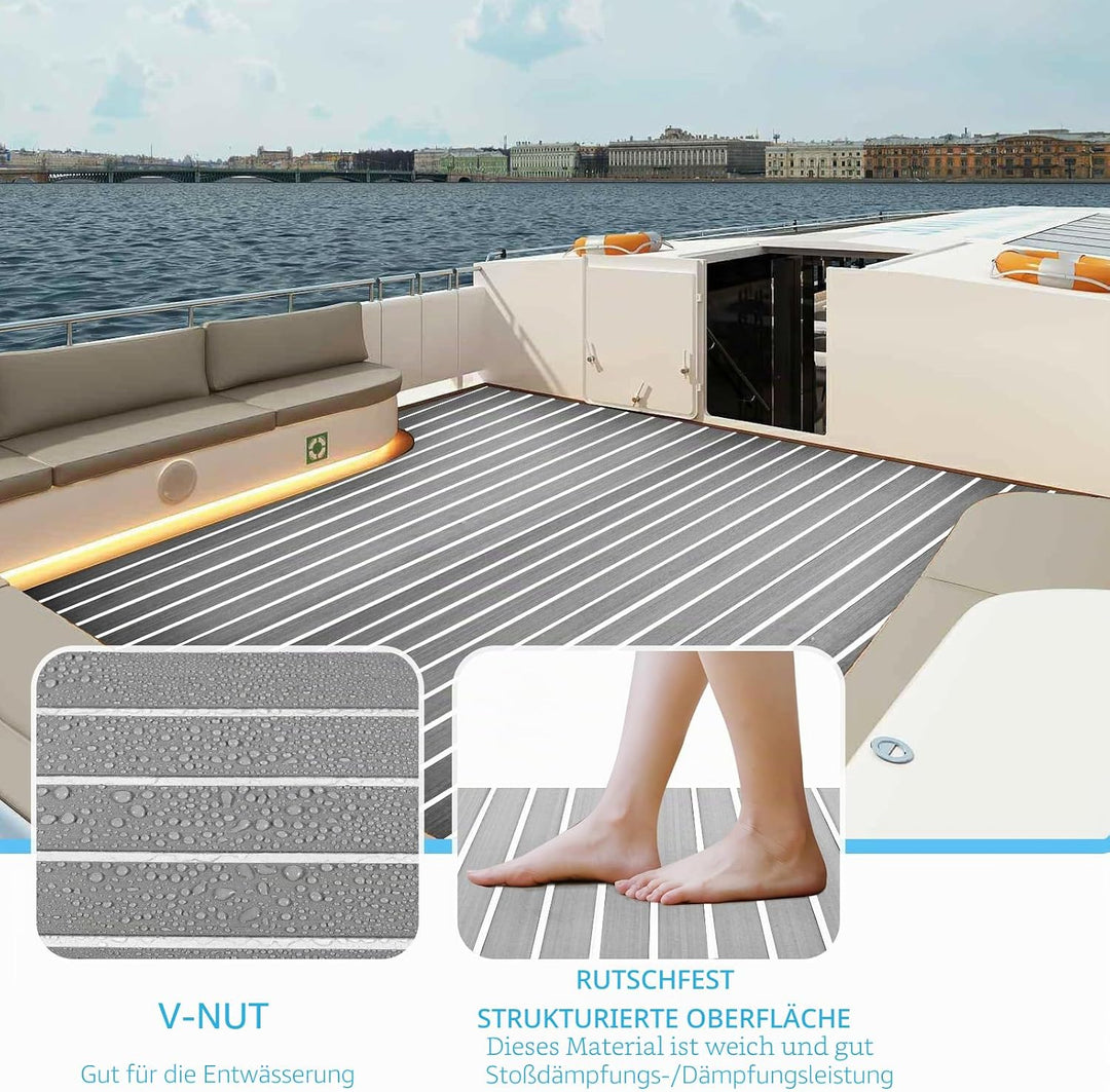 Toogou Neue Generation Eva-Schaum rutschfeste Marine Matte Rückseite mit 3 M Klebstoff, Synthetische