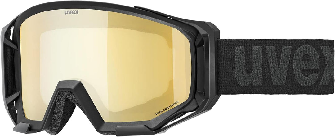 Uvex Unisex Athletic Cv Bike Goggle, black matt/mirror gold