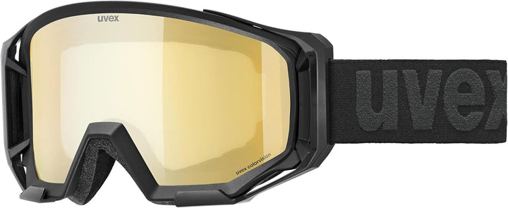 Uvex Unisex Athletic Cv Bike Goggle, black matt/mirror gold
