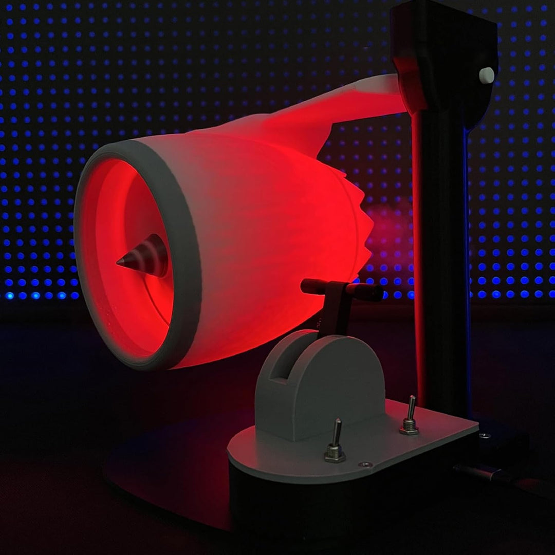 Yokawe Flugzeug-Turbo-Motor-Schreibtischventilator, kreatives Desktop-Jet-Motor-Turbofan-Modell, rot