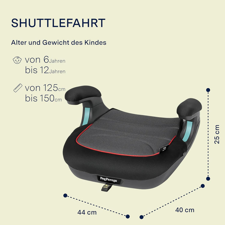 PEG Viaggio Shuttle Autositz, Auto-Sitzerhöhung mit ISOFIX für Kinder von 125 bis 150 cm (6-12 Jahre