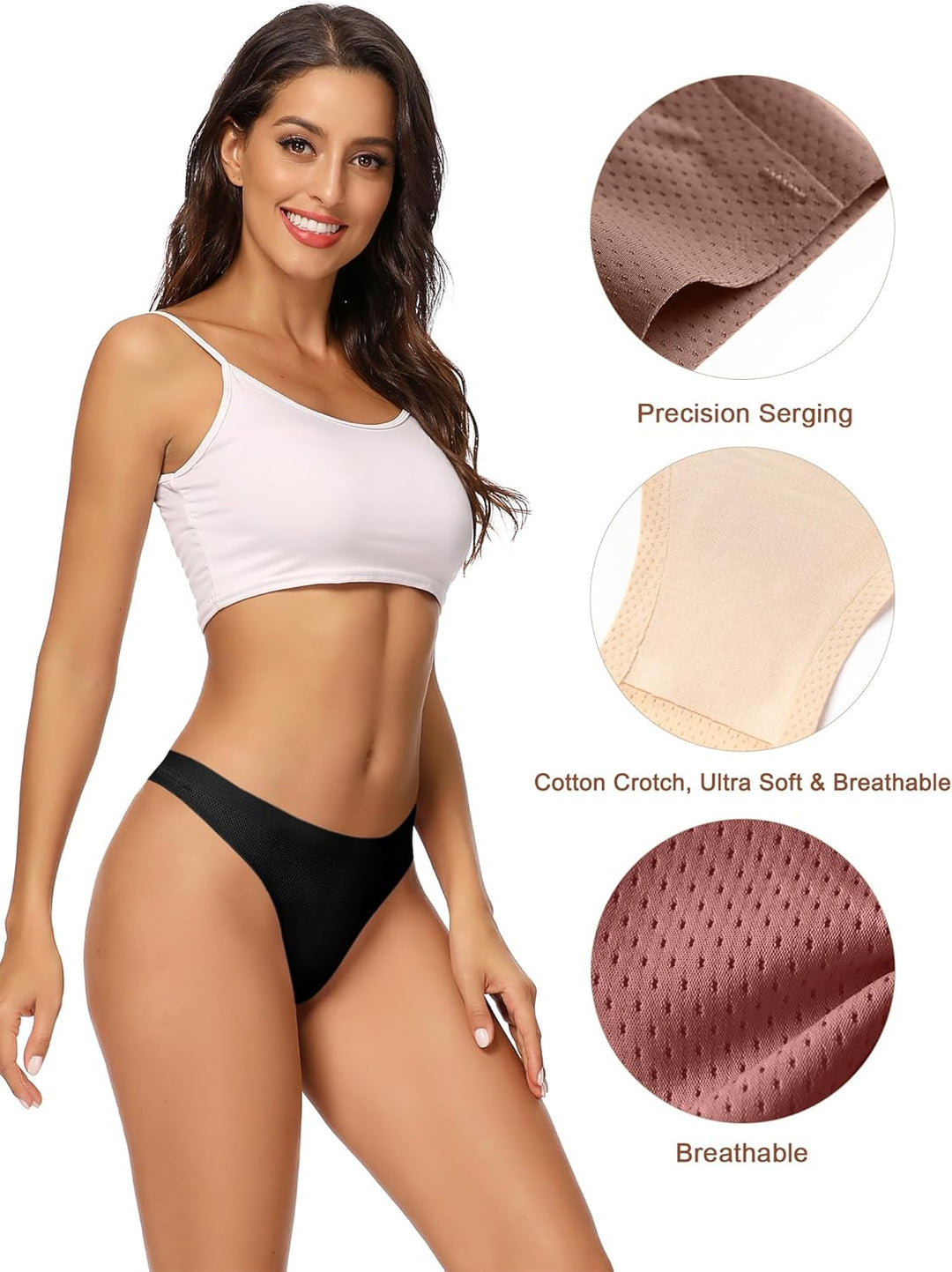 VOENXE Unterhosen Damen Nahtlose,Seamless Slips Unterwäsche Panty,Ohne Naht Frauen Stretch Bikini,No