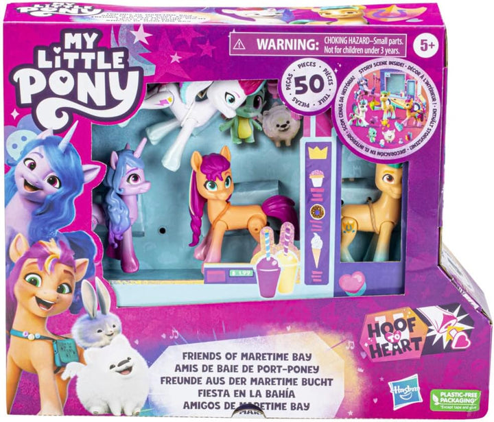 My Little Pony – Entdecke Dein Ponyfunkeln Freunde aus der Maretime Bucht, 4 Ponyfiguren und Accesso