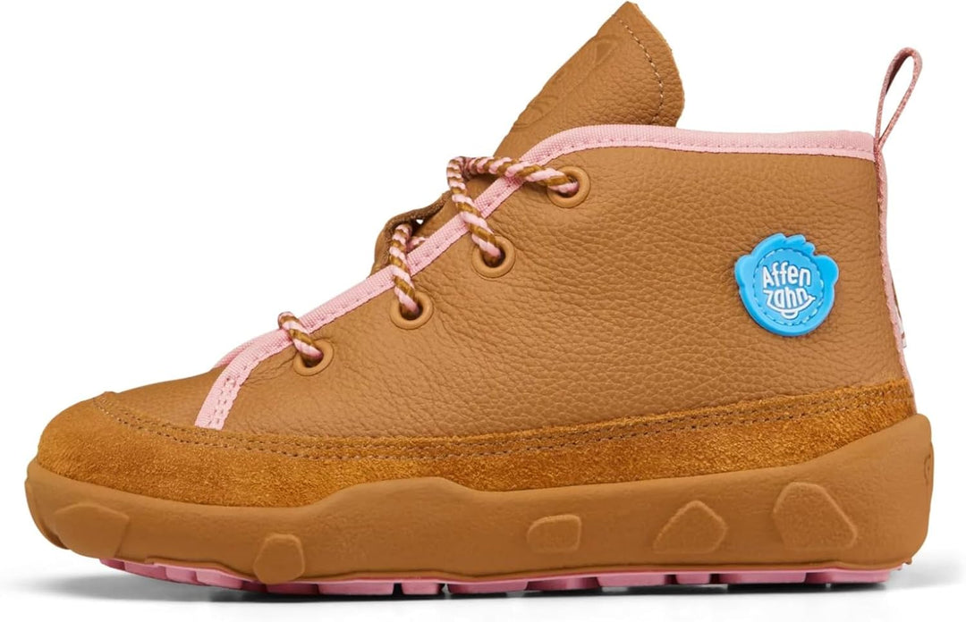 Affenzahn Winterschuh Leder Easy reflektierend, kuschelig warm mit Schaffell gefüttert Grösse 21-32