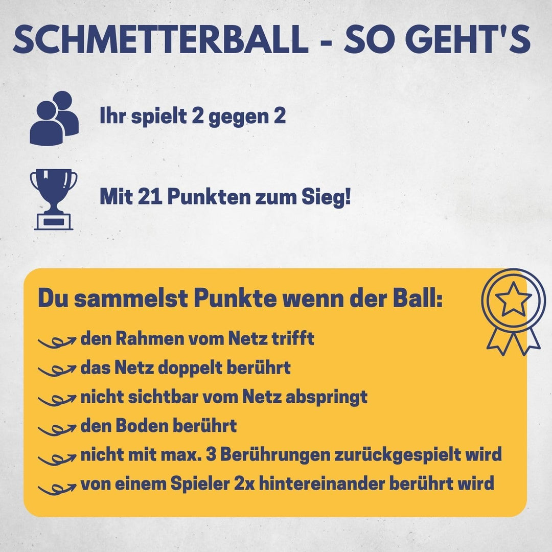 BEST SPORTING Schmetterball Set Outdoor I Roundnet Set mit 3 Bällen, Tasche, Ball-Pumpe & Anleitung