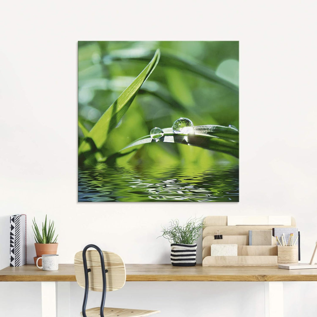 ARTland Glasbilder Wandbild Glas Bild einteilig 50x50 cm Quadratisch Natur Botanik Pflanzen Gräser W