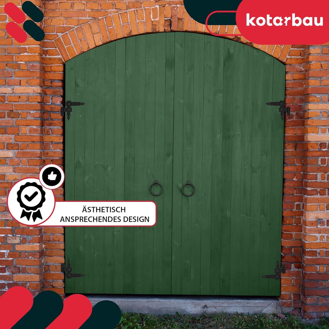 KOTARBAU® 4tlg.Winkelbänder 250 x 250 mm Geschmiedet Antik für Fensterladen Tore Garagen, 250 x 250