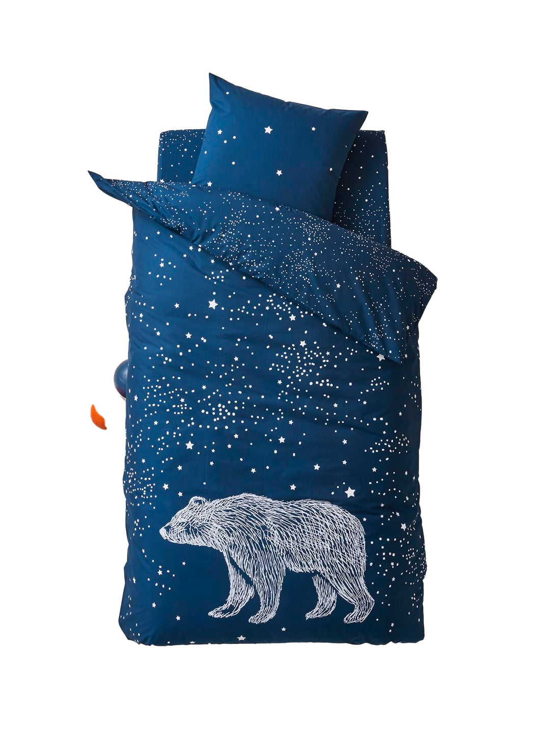 Vertbaudet Bettwäsche-Set für Kinder,Eisbär dunkelblau 140X150 - Kissen 63X63 140X150 - KISSEN 63X63