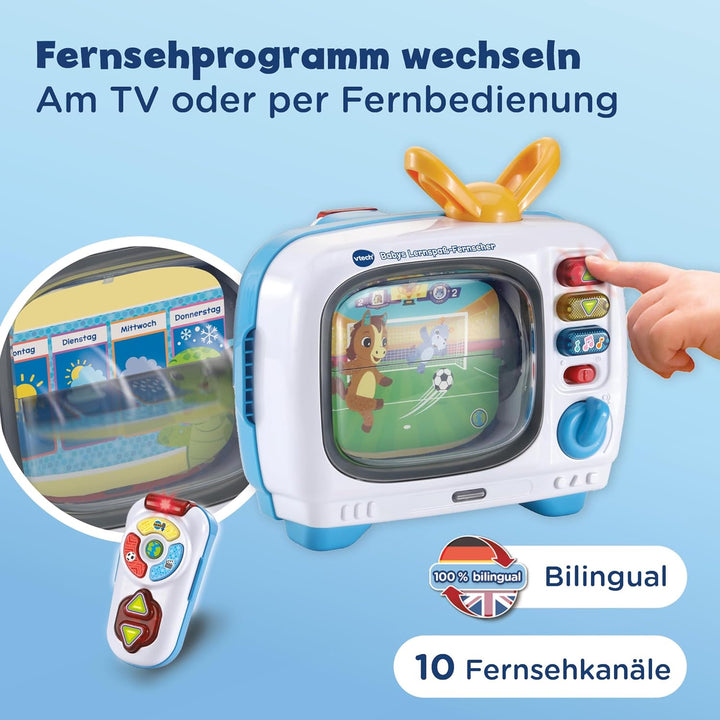 Vtech Baby - Babys Lernspass-Fernseher – Spielzeugfernseher mit Audioinhalten und verschiedenen Lern