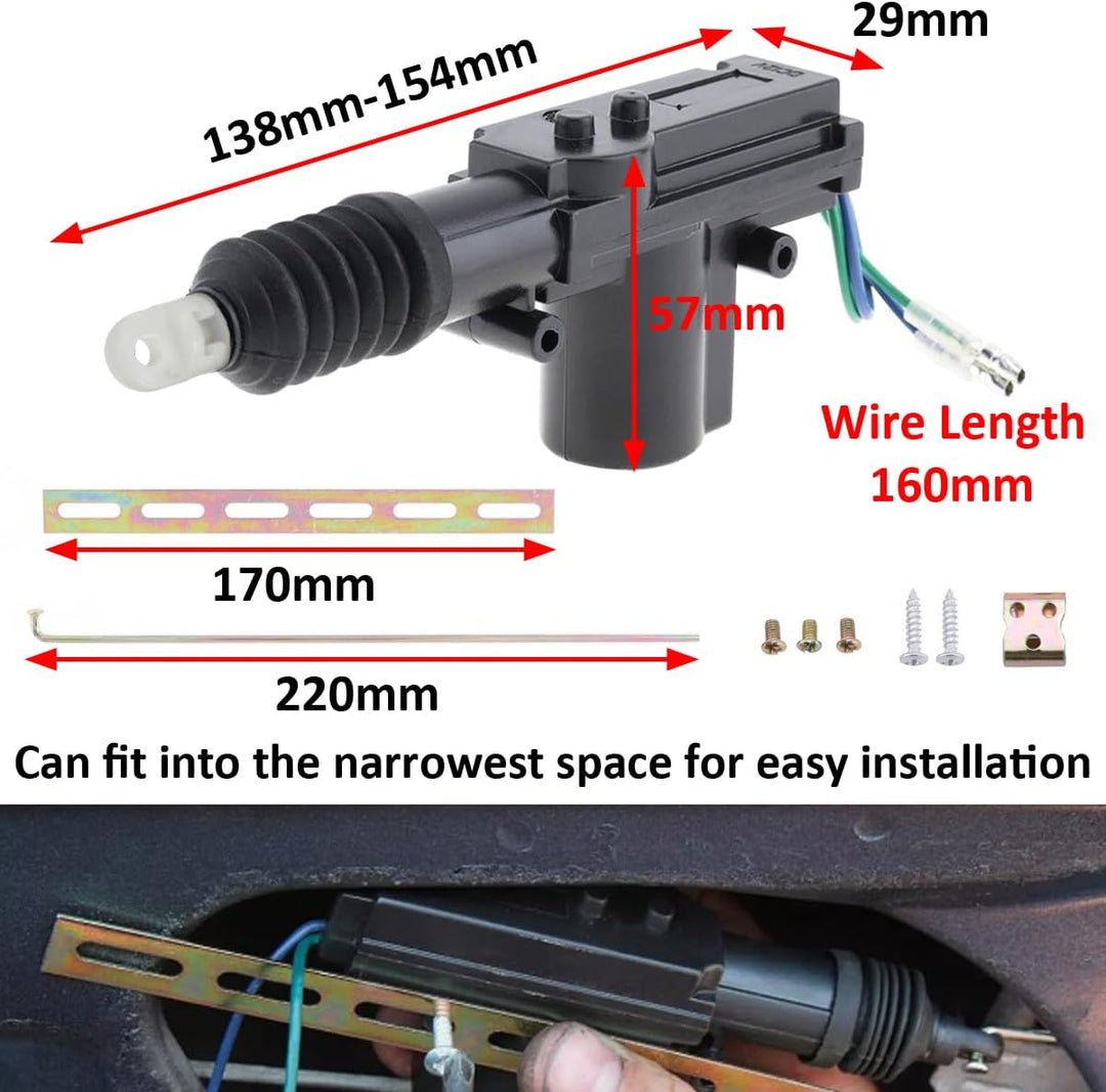 4 Stück KFZ Türschloss Stellantrieb Schwerlast 12V Türschloss Aktuatoren Set Zentrale Tür Verriegelu