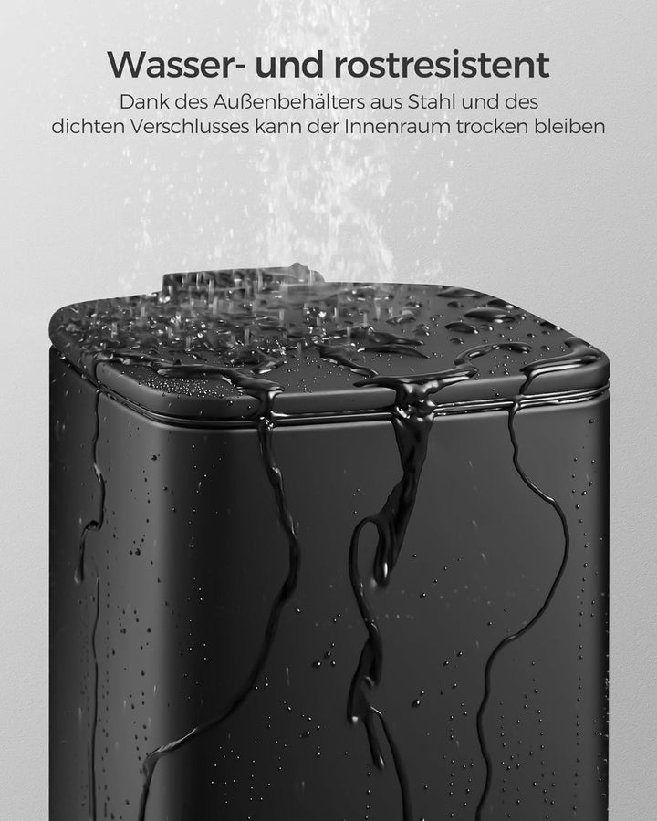 SONGMICS Kosmetikeimer, 8 Liter, Mülleimer Bad, kleiner Abfalleimer, Tretmülleimer, mit Pedal, für k