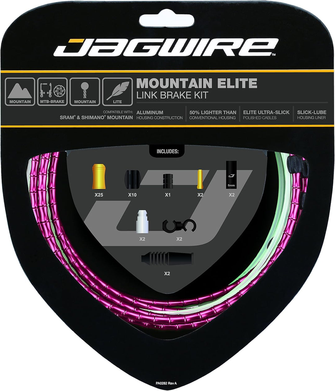 Jagwire Kit Mountain Elite Link Frein Kabelset und Ummantelungen TU EU Rot, TU EU Rot