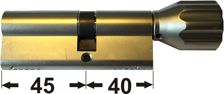 ABUS EC660 ECK660 Profil-Knaufzylinder Länge (a/b) Z45/K40mm (c=85mm) mit 10 Schlüssel, mit Sicherun