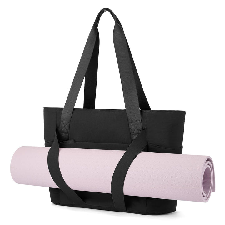 Axcone Tragetasche für Damen mit Reissverschluss,Gesteppte Tragetasche,Sporttasche mit Yogamatten-Gu