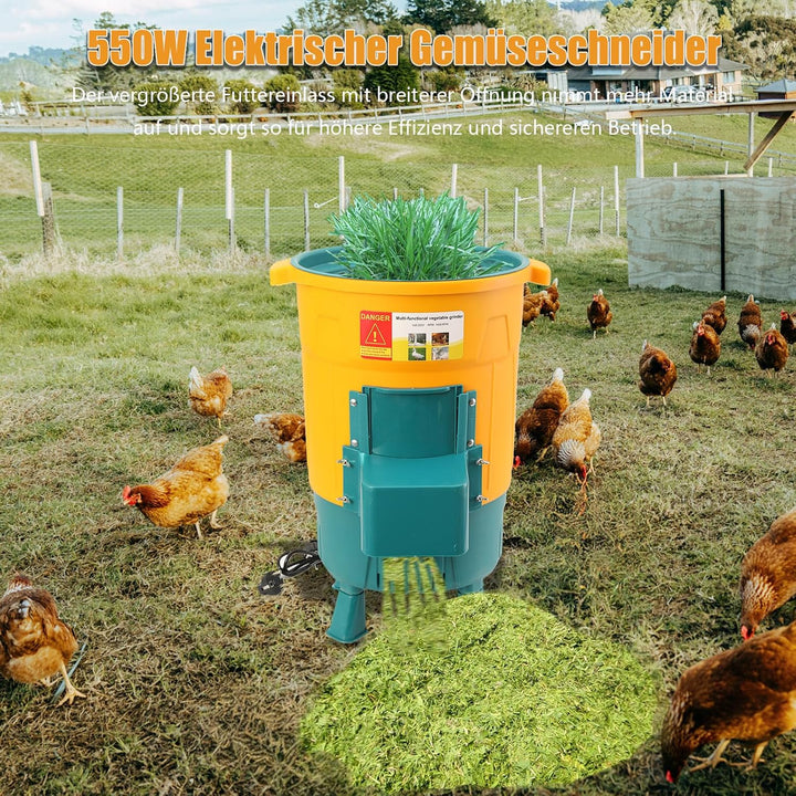550W Elektrische Futterhäcksler Gemüseschneider, 220V Grünfutterschneider Grasschneider, Grünfutter,