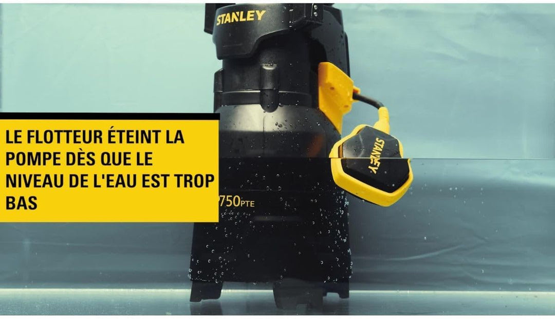 Stanley Tauchpumpe SXUP750PTE für Klar- und Schmutzwasser (750 W,max. Förderleistung 13.500 l/h, max