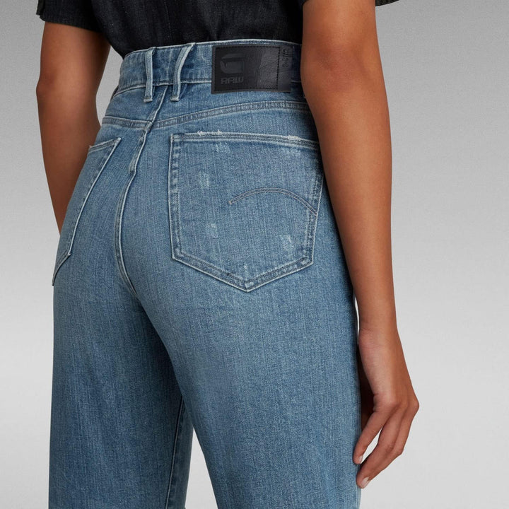 G-Star RAW Damen Janeh Ultra High Mom Ankle Jeans 28W / 28L Blau (Sun Faded Ice Fog Destroyed D16083