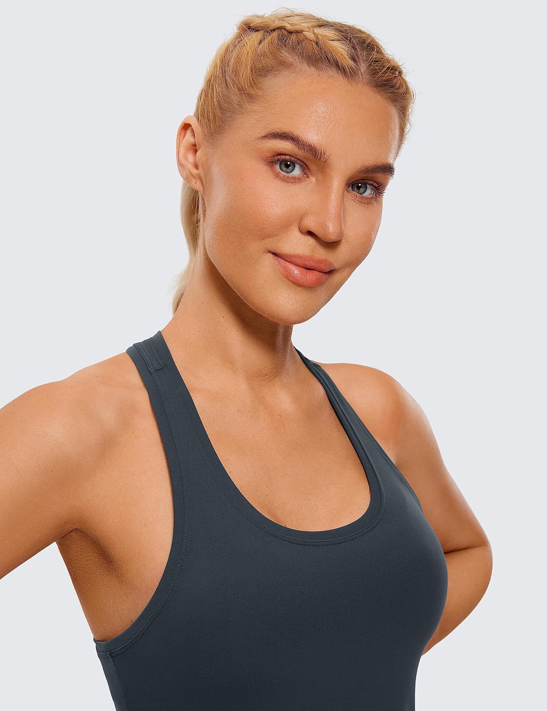 CRZ YOGA Butterluxe Damen Gym Ärmelloses Shirt Sommer Yoga Tank Top Racerback Lang Sport Tops Fitnes