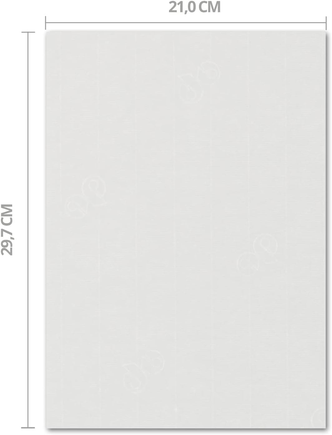 ARTOZ 50x Bastelpapier - Weiss - DIN A4 297 x 210 mm - 220 Gramm pro m² - Edle Egoutteur-Rippung - H