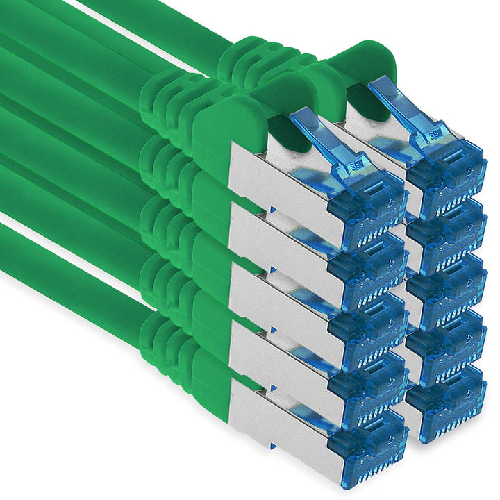 1aTTack.de Patchkabel – 10X 10m Ethernet, Netzwerk, Lan Kabel CAT6a (für Gigabit Netzwerke, Router,