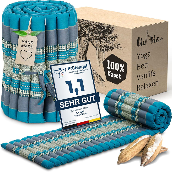 livasia Rollmatte Rollmatratze L-200x110x4,5cm, Gästebett Gästematratze 1 Person, Reisebett Kofferra