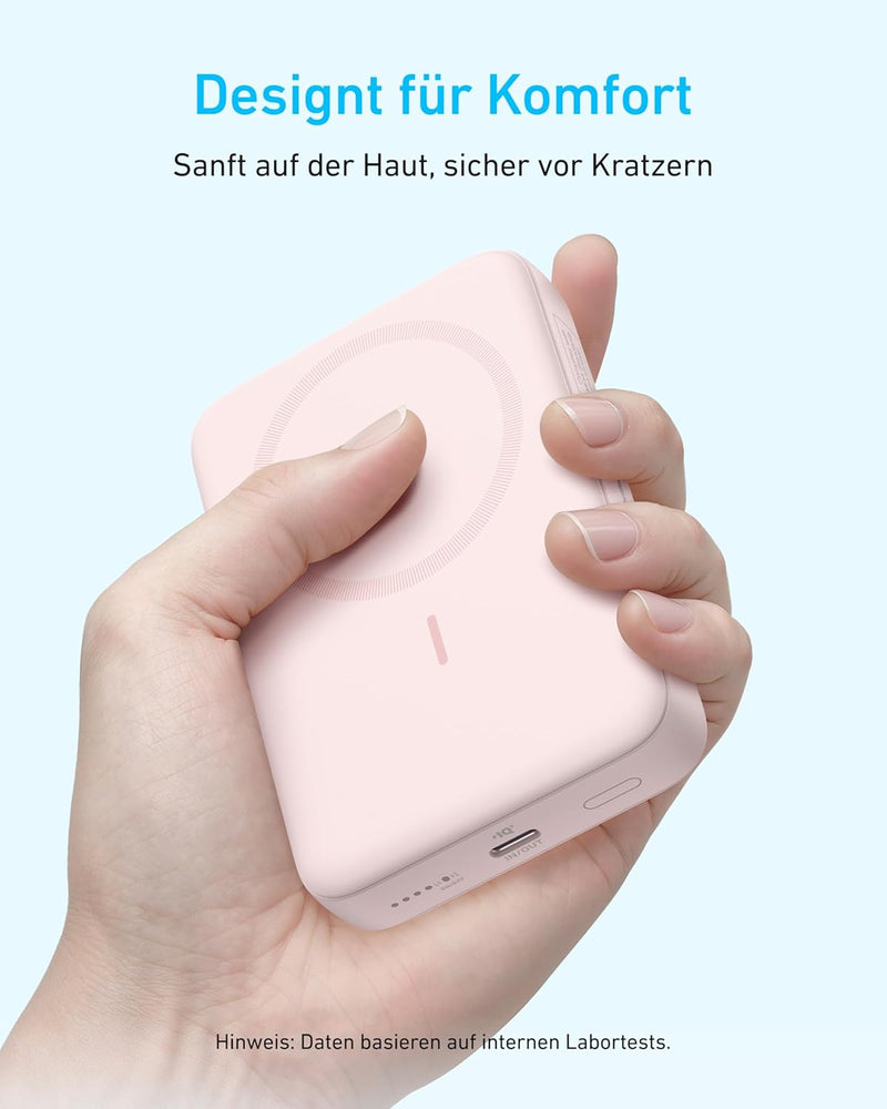 Anker Magnetische Powerbank, kompaktes 10.000mAh Ladegerät mit 30W Max. Schnellladen, kabellos und p