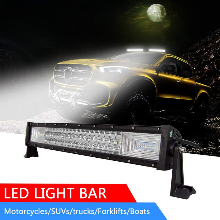 Willpower LED Arbeitsscheinwerfer Bar 22 Zoll 270W Zusatzscheinwerfer 12V Triple Reihe Gebogen IP67