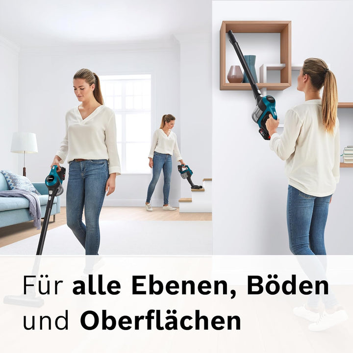 Bosch Akku-Staubsauger Unlimited Serie 6 BKS6111P, kabelloser Handstaubsauger, beutellos, leicht, Hy