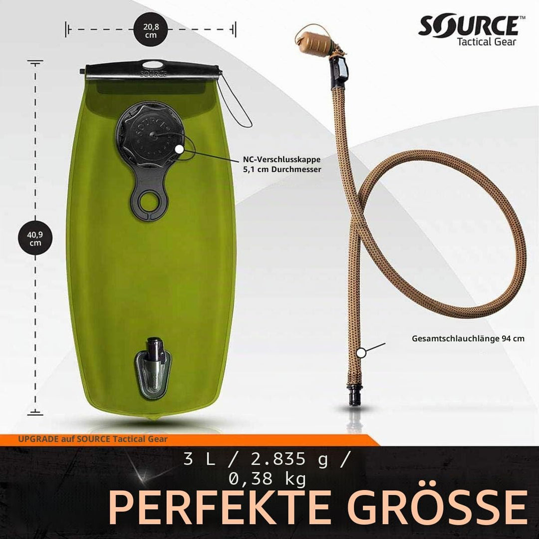 Source WXP Trinkblase Trinkrucksack Schwarz 2 Liter / 70 oz., Schwarz 2 Liter / 70 oz.