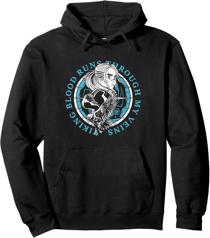 Viking Blood Runs Through My Veins Viking Pullover Hoodie