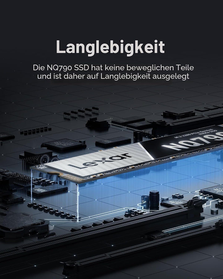 Lexar NQ790 1TB NVMe SSD M.2 Interne SSD 1TB, PCIe 4.0 Gen4x4, 7000 MB/s Lesen, 6000 MB/s Schreiben,