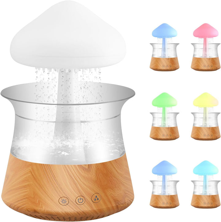 3-in-1 Rain Cloud Luftbefeuchter für Pilze, Regenwolken, Aromatherapie, Pilottherapie, mit 7 wechsel