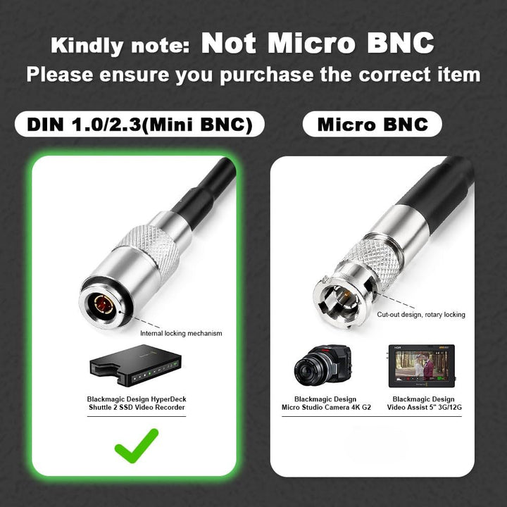 Uonecn Timecode-Kabel DIN 1,0丨2,3 auf 3,5 mm TRS 90 Grad Zeitcode-Kabel für Canon R5C Tentakel Sync