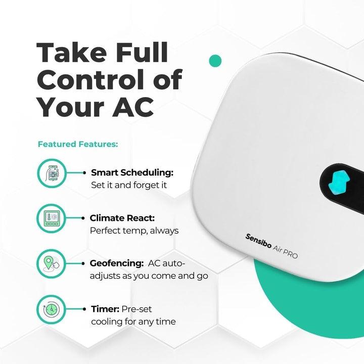 Sensibo Air PRO, Klimaanlagen-Steuerung & Luftqualitätssensor. Thermostat für Mini-Split, Fenster, t