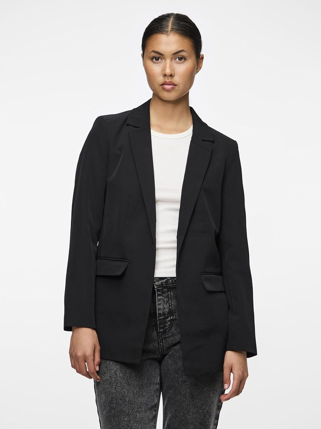 PIECES Damen Pcbossy Ls Loose Blazer Noos Qx XS Schwarz, XS Schwarz