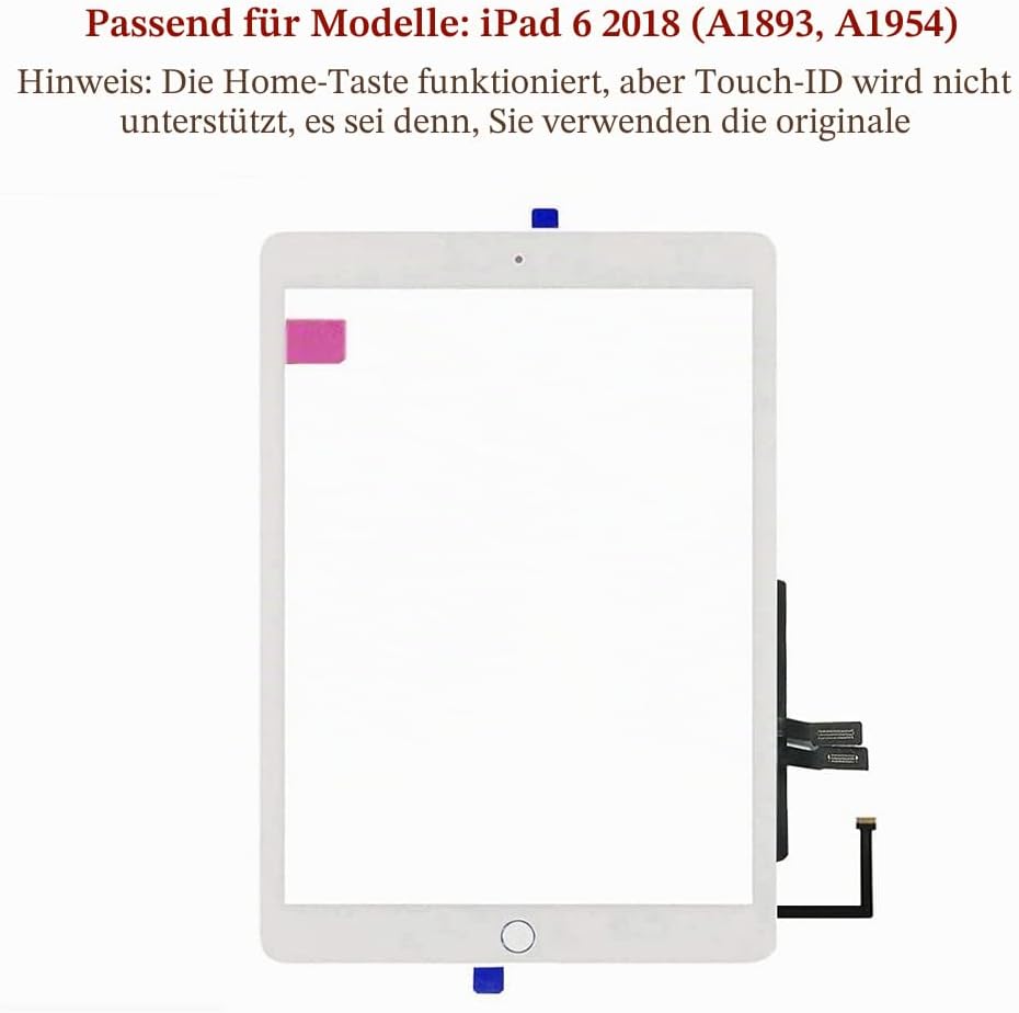 JPUNG Digitizer für iPad 6 Display 9.7 Inch 2018, Only für 6.Generation Touchscreen Bildschirm A1893