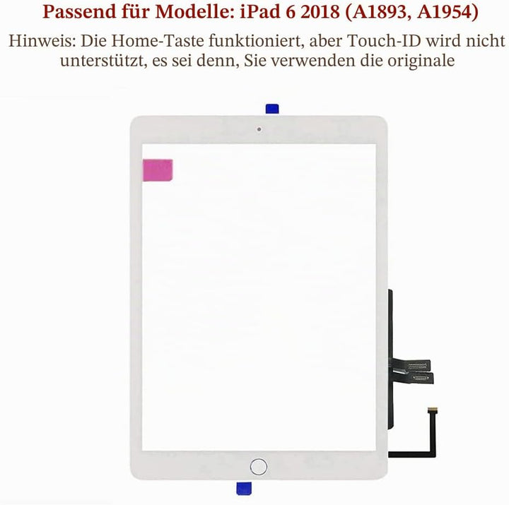 JPUNG Digitizer für iPad 6 Display 9.7 Inch 2018, Only für 6.Generation Touchscreen Bildschirm A1893