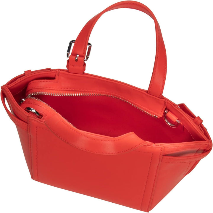 Calvin Klein Minimal Hardware Mini Tote Deep Orange