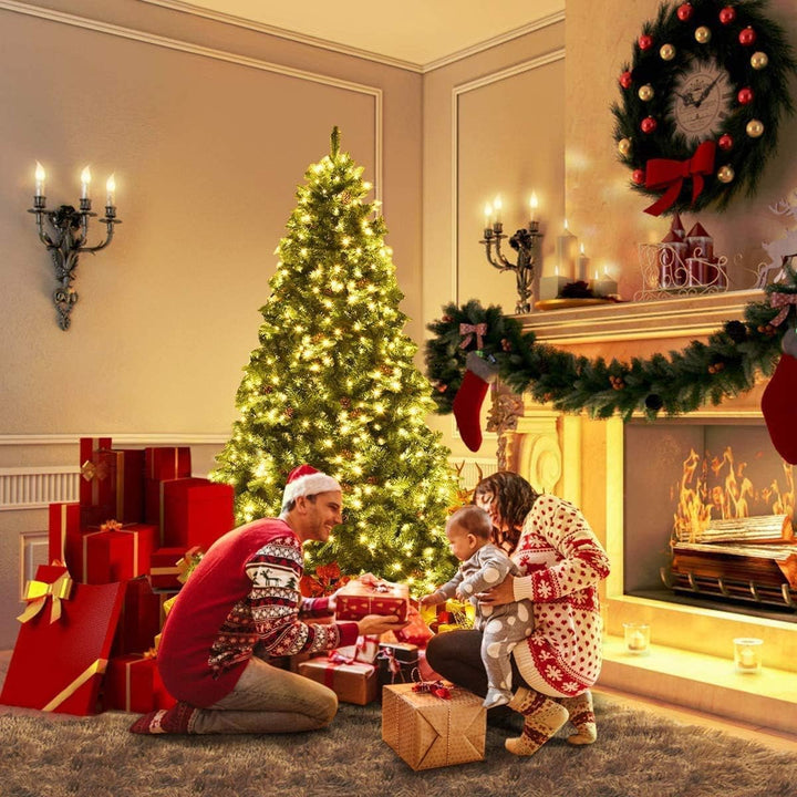 Künstlicher -Weihnachtsbaum mit 22 DIY Weihnachtsbaumschmuck,120cm Tannenbaum 300 Spitzen Metallstän