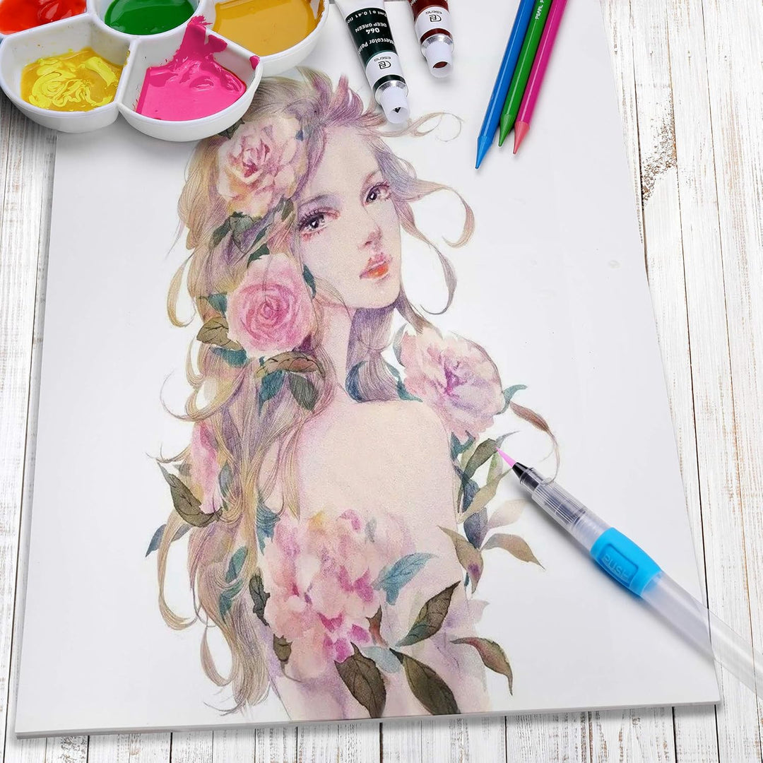ESENG® Premium Aquarellpapier A3-2x20 Blätte/Block - 300GSM - Weiss, Aquarellblock, Malblock Papier