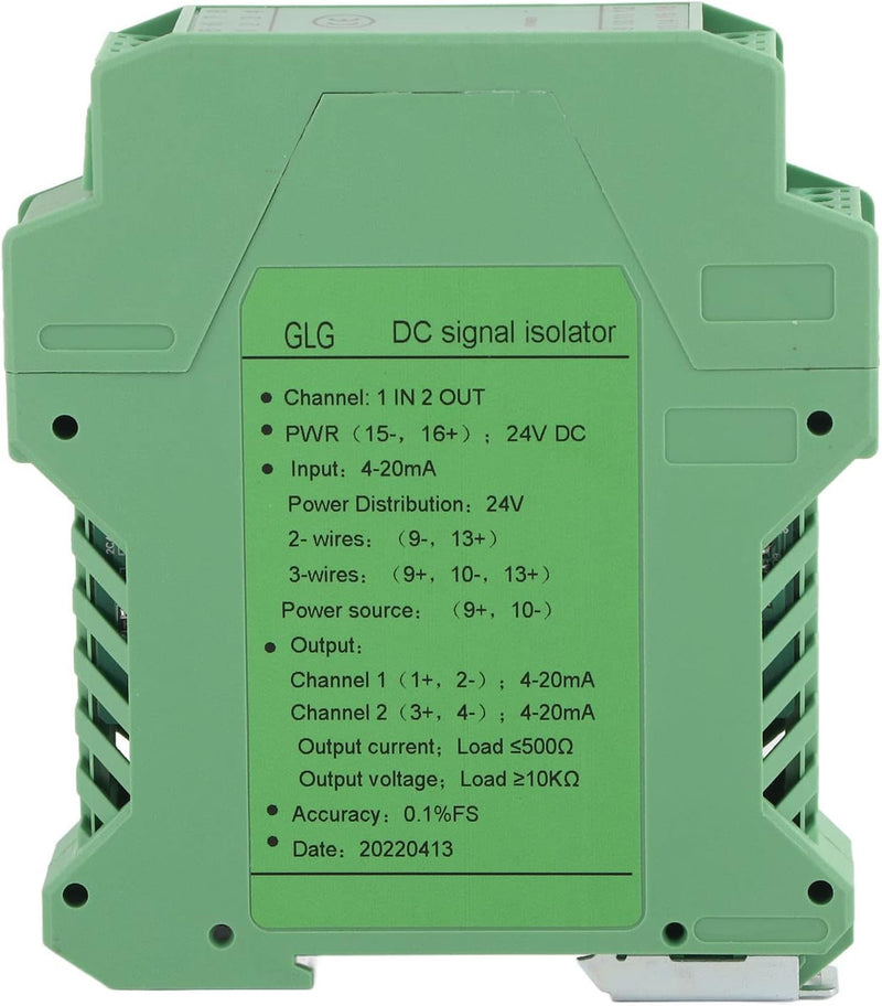 Fafeicy DC 24V Strom Signal Isolator Sender, 4-20mA SPS Detect Signal Conditioner, Eins-in-Eins-Ausg