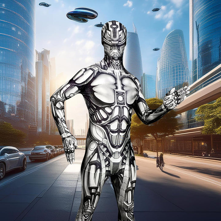 Morphsuits MLMADM Roboter Kostüm Erwachsenenkostüme, M, M Roboter