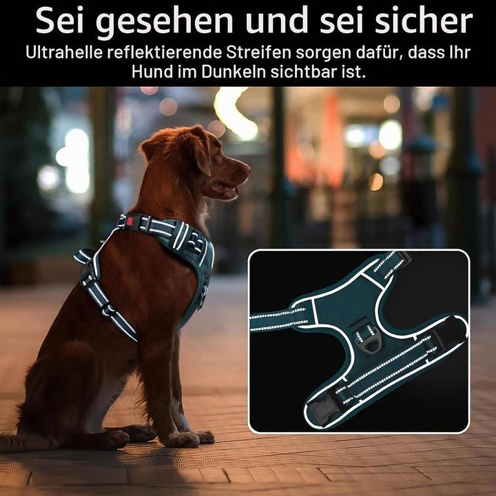 HEELE Hundegeschirr, Brustgeschirre für Hunde, Laufgeschirre Hund mit abschliessbarem Schnappverschl