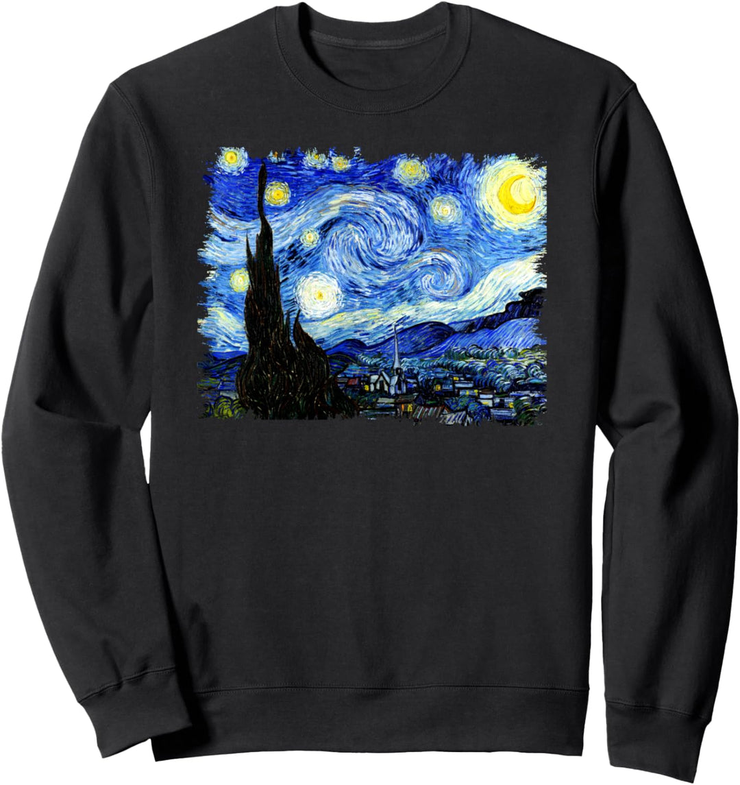 Van Gogh Sternennacht Berühmte Klassische Kunst Stilvoll Sweatshirt