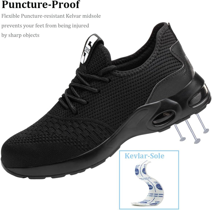 Fadezar Sicherheitsschuhe Herren Leichte Arbeitsschuhe Herren Damen Sportliche Atmungsaktive Stahlka