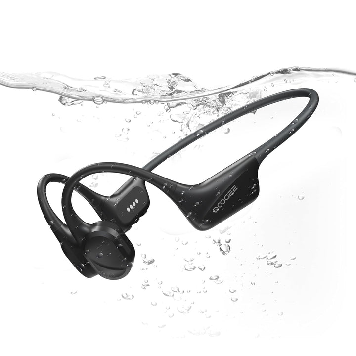 Knochenschall-Kopfhörer, IP68 wasserdichte Sport-Ohrhörer mit Bluetooth 5.4, MP3-Dualmodus, Hautfreu