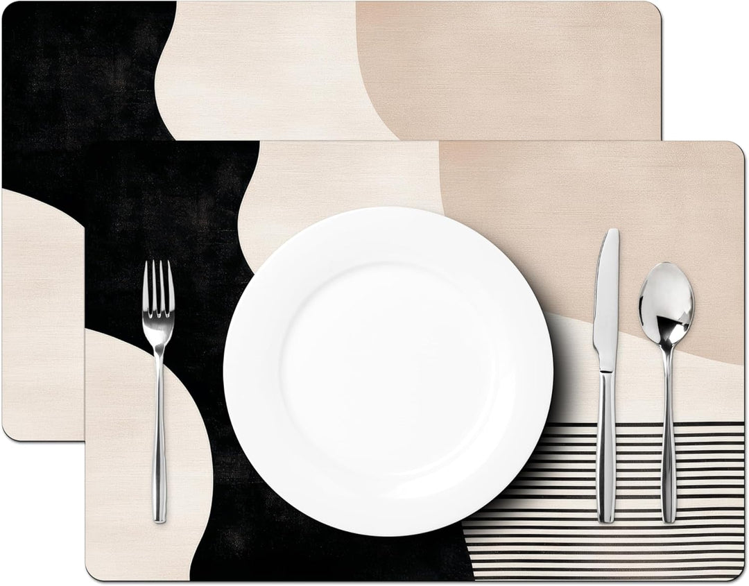 KitchenYeah© Platzsets Abwaschbar 6-Teilig 45x30 cm Tischsets Platzdeckchen Platzset Unterlage Tisch