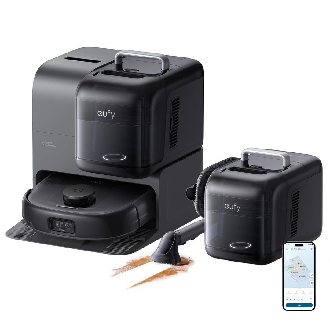 eufy Omni E28 HydroJet Saugroboter mit Wischfunktion, tragbarer Tiefenreiniger, 20.000Pa Turbo-Saugk