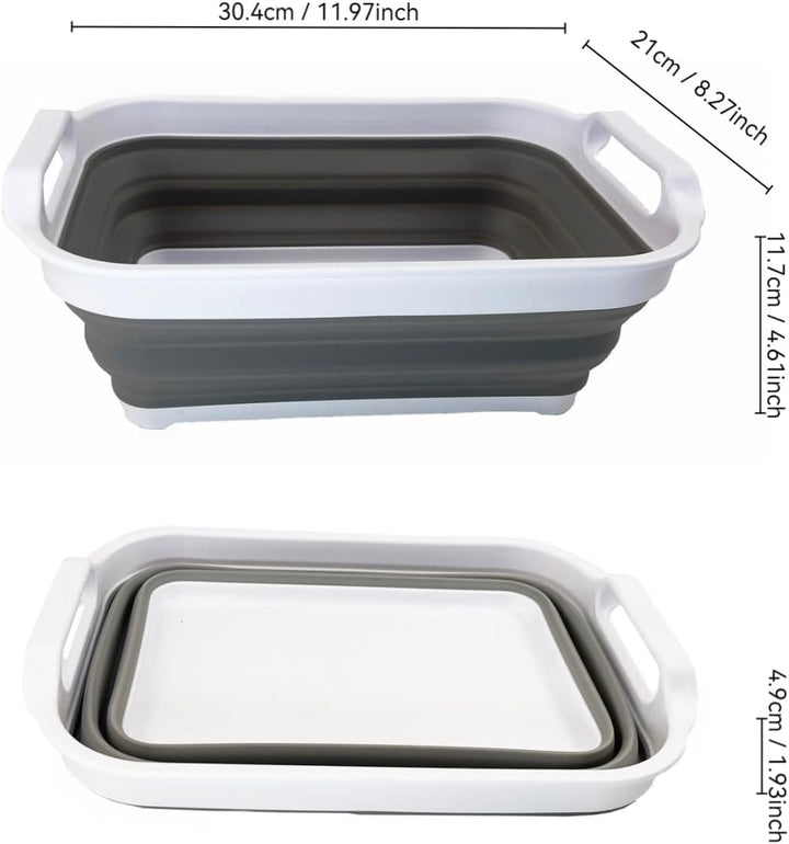 SAMMART Zusammenklappbare Wanne – Faltbare Spülwanne – tragbares Waschbecken – platzsparende Kunstst